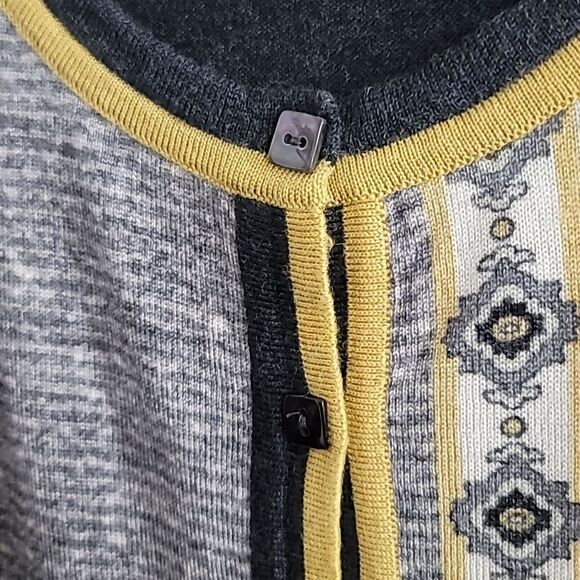 Aldo Colombo 100% Merino Wool Button Front Cardigan - Picture 6 of 7